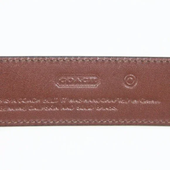 Coach Vintage Belt Men sz 38 Brown Leather Brass Buckle Classic style - Picture 5 of 10